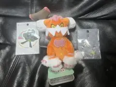 ランドロス ぬいぐるみ オーガポン ステッカー シール メタルチャーム セット