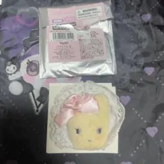 サンリオ　マロンクリーム　ホワイトフリル　シークレットヘアクリップ