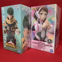 僕のヒーローアカデミア 麗日お茶子 緑谷出久フィギュア 二種セット ヒロアカ
