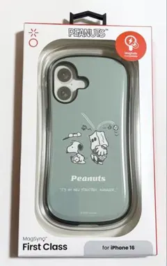 iface MagSynq【iphone16】　　　　スヌーピー/くすみグリーン