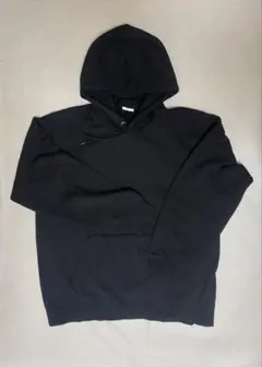 ジーユー黒 裏起毛フード付きパーカー