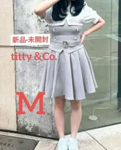 ワンピース 半袖 レース パフスリーブ グレー M コスプレ 【新品】