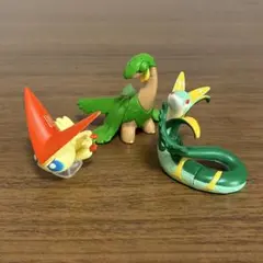 ポケモンクリッピングフィギュア　ビクティニ　ジャローダ　トロピウス　3体セット