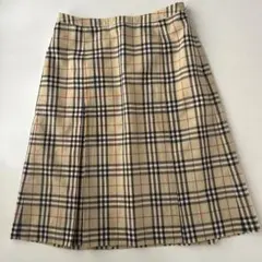【美品】　バーバリーブルーレーベル　ノバチェックボックスプリーツスカート　Ｓ
