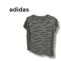 【adidas】半袖　Tシャツ　速乾性　ジム　トレーニングウェア　L グレー