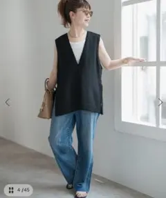 Spick＆Span リネンブレンドツイードベスト