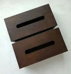 KEYUCA ケユカ ティッシュボックス ティッシュケース ダーク ブラウン