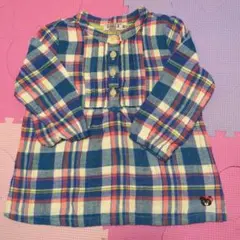 DOUBLE.B B子ちゃんチェック柄 長袖シャツ 90cm✫