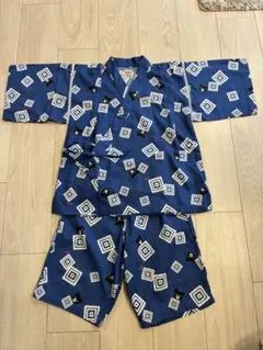 【美品】DOUBLE.B 甚平 青色 140cm 男