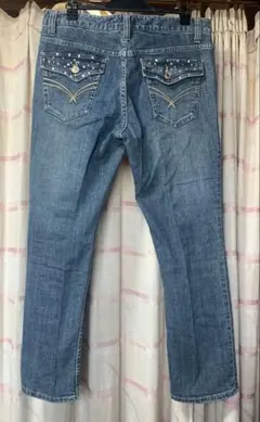 ラインストーン加工デニム