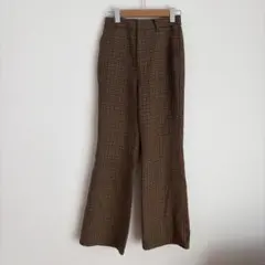 miette チェックフレアパンツ