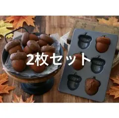 【2枚】どんぐり焼き型 (6個取) どんぐり型　マドレーヌ型　cotta コッタ