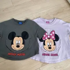 Disney ミッキーミニーTシャツ　姉弟ペア