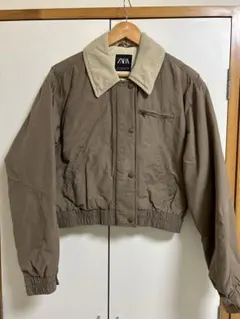 ZARA コーデュロイ襟 ショートブルゾン