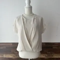 新品✨ノーブル 前後2wayフリルブラウス ケープ風 アイボリー キレイめ 