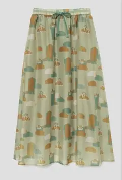 美品　グラニフ　イカク　シアーギャザースカート　Lサイズのサムネイル