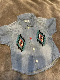 breeze 刺繍入りデニムシャツ 80 size