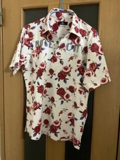 Munsingwear バラ柄ポロシャツ Mサイズ