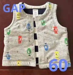 3-6m GAP リバーシブルコットンベスト