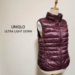 UNIQLO ウルトラライトダウンベスト レディース ボルドー 小豆色 Ｍ