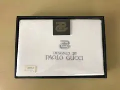 PAOLO GUCCI ジャガード シーツ　ホワイト　新品未使用