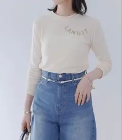 Eimee Law 長袖カットソー ロゴ アイボリーベージュ　タグ付き未使用