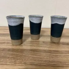 焼き物　タンブラービールカップ　3個セット