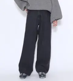 【未着用】PUNYUS デニムバギーパンツ　大きなサイズ
