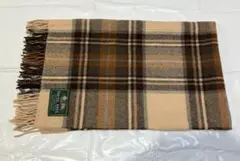 英国製 VALUE FEEL ロフテー ウール100% 膝掛け　チェック柄