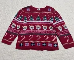 H&M クリスマス　ニット　赤