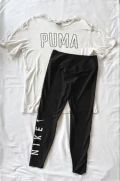 PUMA TシャツとNIKEレギンスセット
