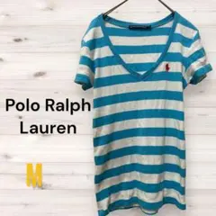 ひ*り様 ポロラルフローレン 半袖カットソー シャツ ボーダー Mサイズ 即日発