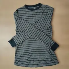 Gap LIVED-IN M グレー/ネイビー ストライプ