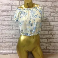 【1737】Lilidia オフショル シフォン トップス シースル F 花柄