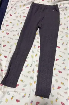 プティマイン ジャガードレギンス　チャコール　130