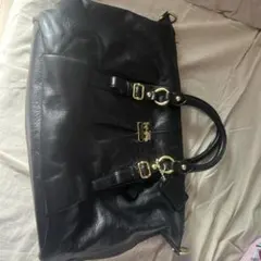 COACH レザー ショルダーバッグ ブラックのサムネイル