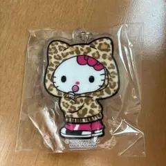 ハローキティ ヒョウ柄アクリルキーホルダー