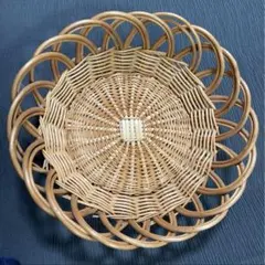 ※ アンティーク　藤のトレイ　昭和レトロ　インテリア　置物　オブジェ　かわいい