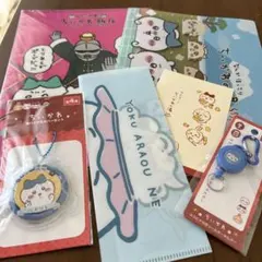 ちいかわ　まとめ売り　文房具 クリアファイル　缶バッジカバー
