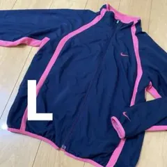 Nike トレーニングジャケット ネイビー/ピンク　L