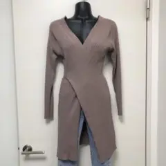 ANAP L atina グレージュカシュクールニットット F
