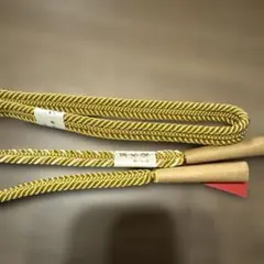 新品、未使用品！からし色草木染　絹100% 帯締め Ｍ　定価1万8千円