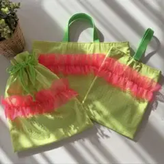 入園入学 レッスンバッグ フリルネオンカラー［保育園、幼稚園、小学校］