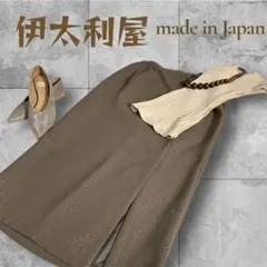 【伊太利屋 】大きめ！日本製モノグラムラインストーンブラウン タイトスカートXLのサムネイル