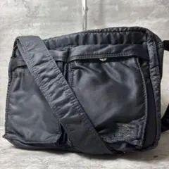 PORTER タンカー ショルダーバッグ 2層式 Lサイズ 斜め掛け 黒