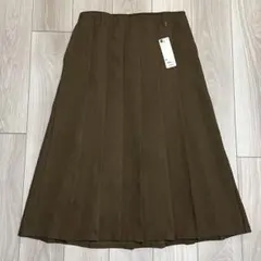 美品 新品タグ付き GU レディース プリーツスカート XL ブラウン