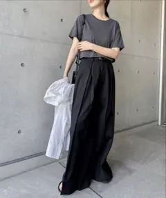 アンドミー コットンミニTシャツ スミクロMサイズ and me ショート丈のサムネイル
