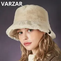 試着のみ☆バザール Fur logo point bucket hat