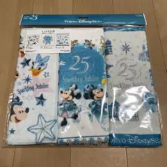 ディズニーシー 25周年 スパークリングジュビリー ミニタオル 3枚セット