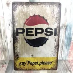 ブリキ看板☆ ペプシコーラペプシ レトロ風 PEPSI 361